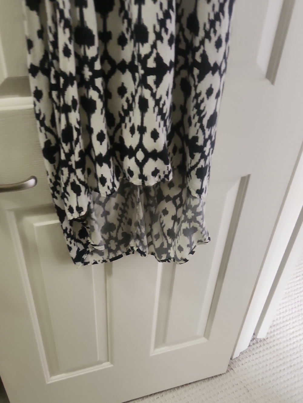 Kavu Navy and White Printed Racerback High-Low Dress - Picture 4 of 5
